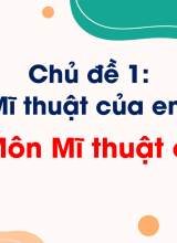 Chủ đề 1. Bài 1. Môn Mĩ thuật của em
